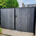 Outdoor DIY Home Door Aluminum Post WPC Composite Garden Fence and Gates Wood Plastic Composite Outdoor Gate Panel